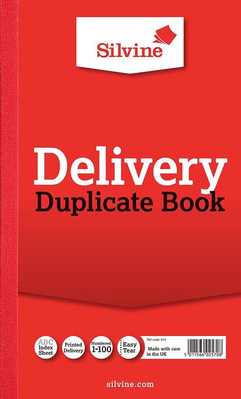 Silvine Dup Delivery Book 210x127mm Pk6