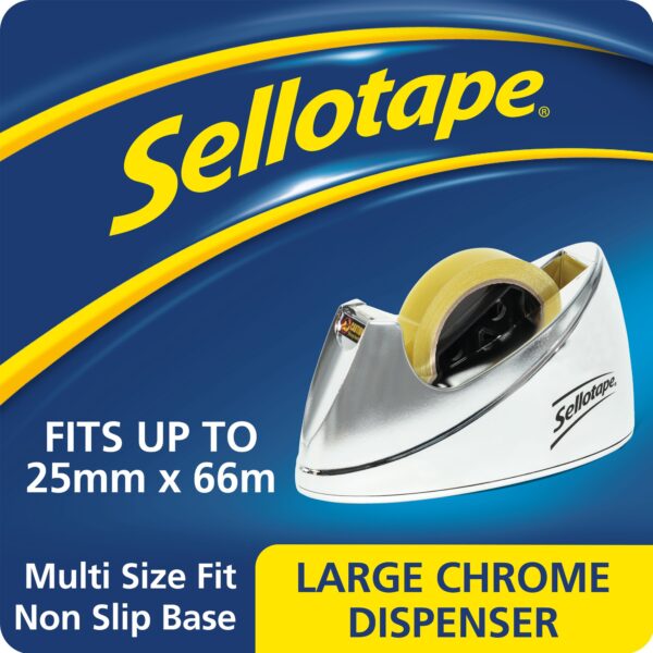 Sellotape Chrome Tape Dispenser 25mmx66m