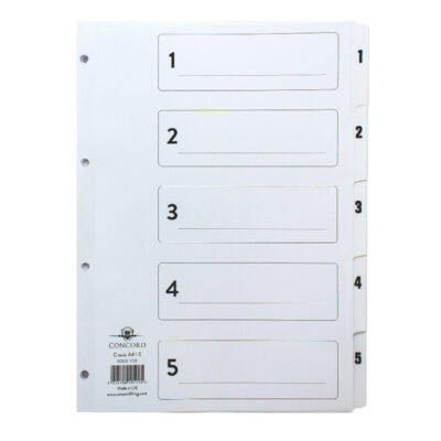 Concord Classic Index A4 1-5 Clr Mylar