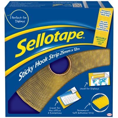 Sellotape H&L Perm Hook Strip 25mmx12m