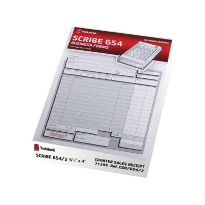 Twinlock Scribe 654 Sales Receipt 2-Part