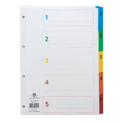 Concord Index A4 1-5 Mylar Asstd