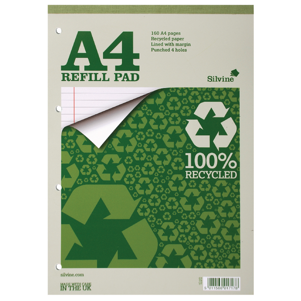 Silvine A4 Everyday Rec Refill Pad PK6