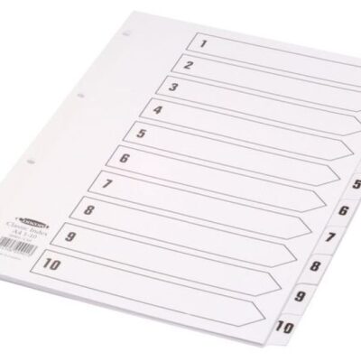 Concord Classic Index A4 1-10 Clr Mylar