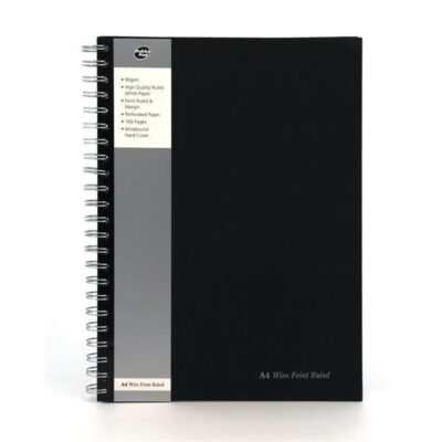 Pukka Wirebound Book A4 Black PK5