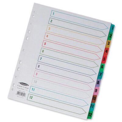 Concord Index A4 1-12 Mylar Asstd