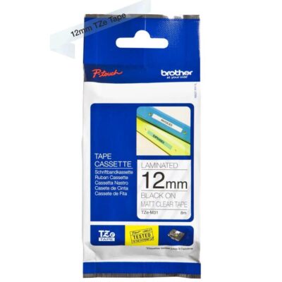 Brother TZEM31 PTouch Ribbon 12mm x 8m