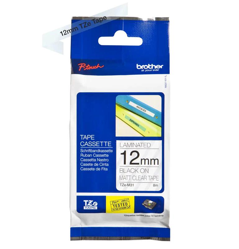 Brother TZEM31 PTouch Ribbon 12mm x 8m