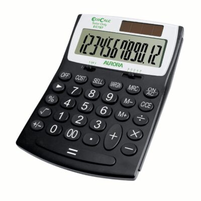 Aurora EC707 12 Digit Desk Calc BK