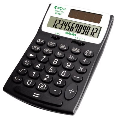 Aurora EC505 12 Digit Desk Calc BK