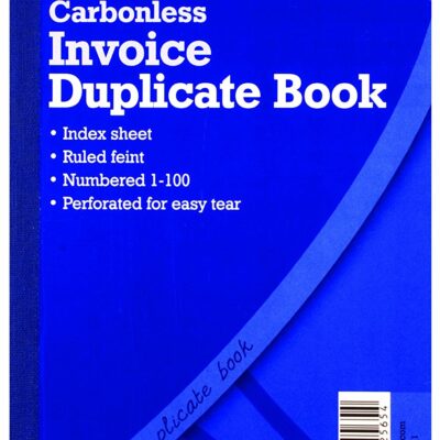 Silvine C/less Dup Inv Book Ruled PK6