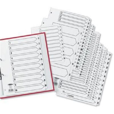 ValueX Index A4 1-50 Mylar Clear Tabs WT