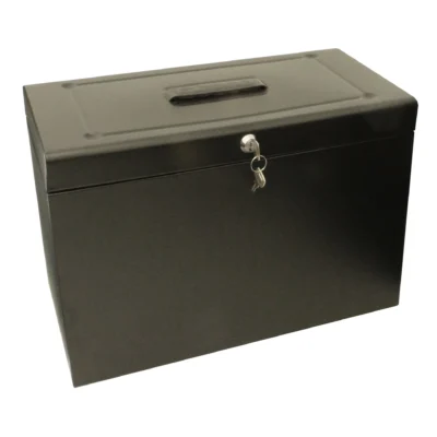 ValueX Metal File Box Foolscap Black