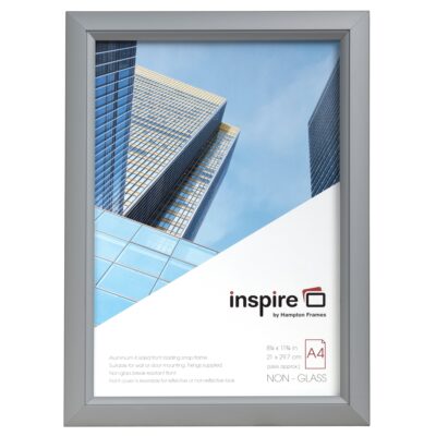 A4 Snap Frame Silver Aluminium Front Loa