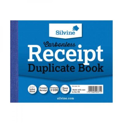 Silvine C/less Dup Receipt Book PK12