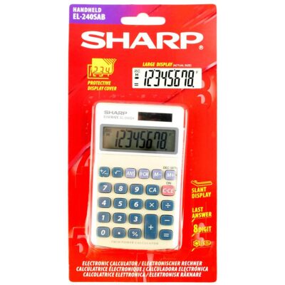 Sharp EL240SAB Handheld Calc 8 Digit