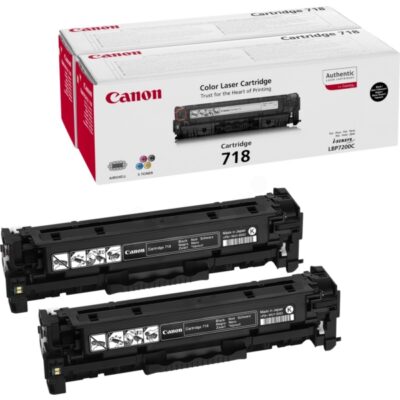 CANON 2662B005 718BK TWIN PACK
