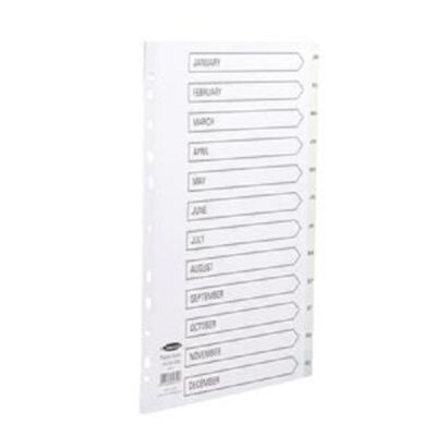 ValueX Divider A4 Jan-Dec PP White