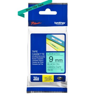 Brother TZE721 PTouch Ribbon 9mm x 8m