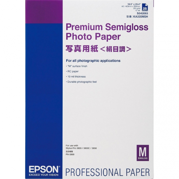 *PREM SEMIGLOSS PHOTO PAP A2 X25STS329mm