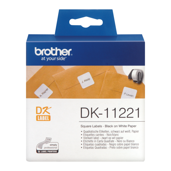 23MM SQUARE PAPER LABEL 1000 PER ROLL