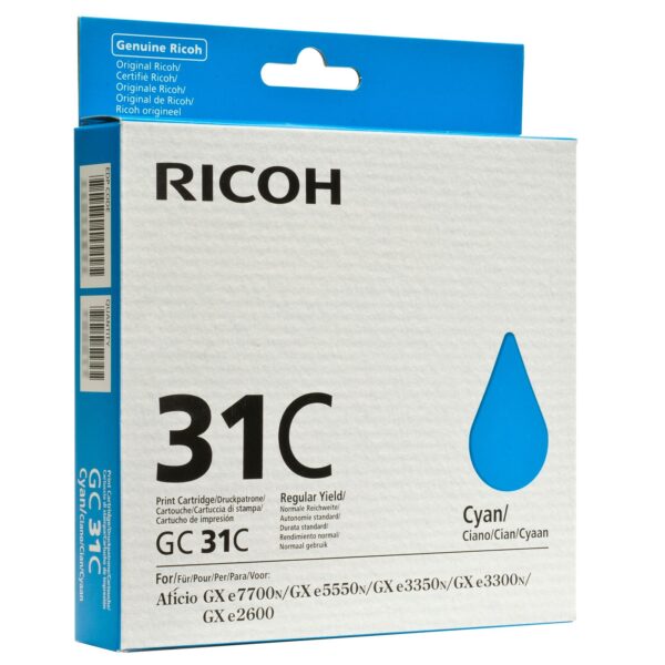 RICOH 405689 GX3300 GC 31K Cyan Toner