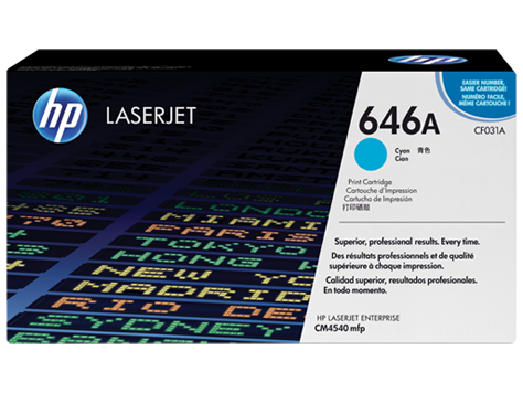 HP CF031A 646A CYAN TONER CARTRIDGE