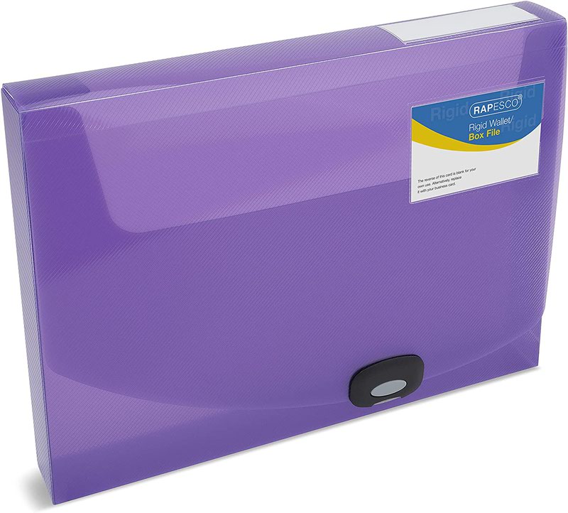 40mm Rigid Wallet A4 Assorted Colrs Pk5