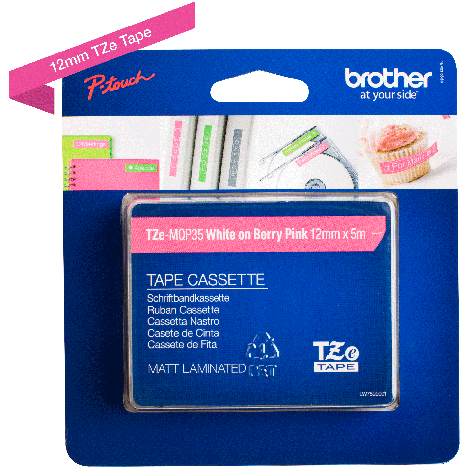 Brother TZEMQP35 PTouch Ribbon 12 mmx 5m