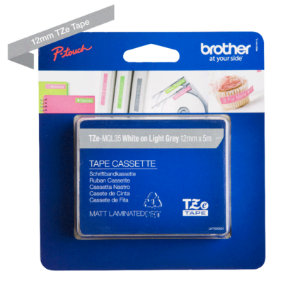 Brother TZEMQL35 PTouch Ribbon 12mm x 8m
