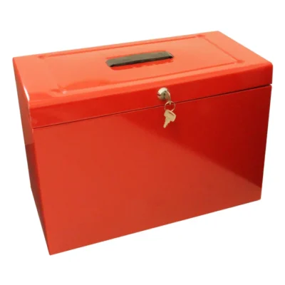 ValueX Metal File Box Foolscap Red