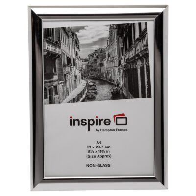 Shiny A4 Non Glass Frame 30mm Silver