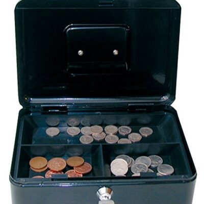 ValueX 25cm 10in Metal Cash Box Black