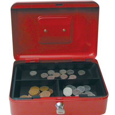 ValueX 25cm 10in Metal Cash Box Red