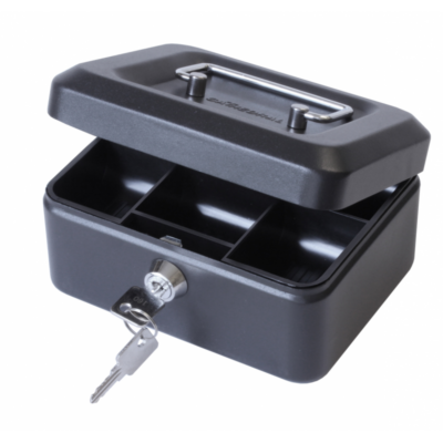 ValueX 15cm 6in Metal Cash Box Black