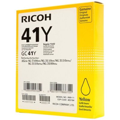 RICOH 405764 GC 41Y Yellow 2.2K Pages
