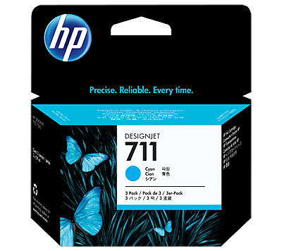 HP CZ134A 711 3 PACK 29 ML CYAN INK CART