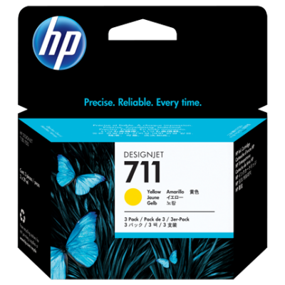 HP CZ136A 711 3 PACK 29 ML YELLOW INK