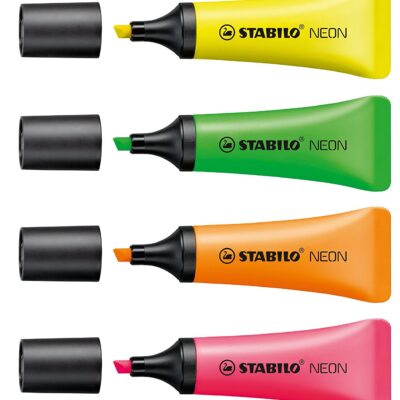 Neon Highlighters Assorted PK4
