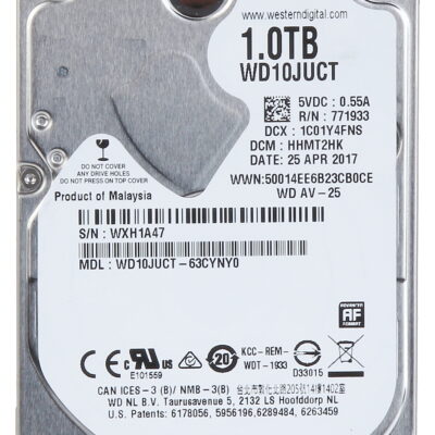 1TB AV 25 2.5 Inch 5400RPM SATA Int HDD