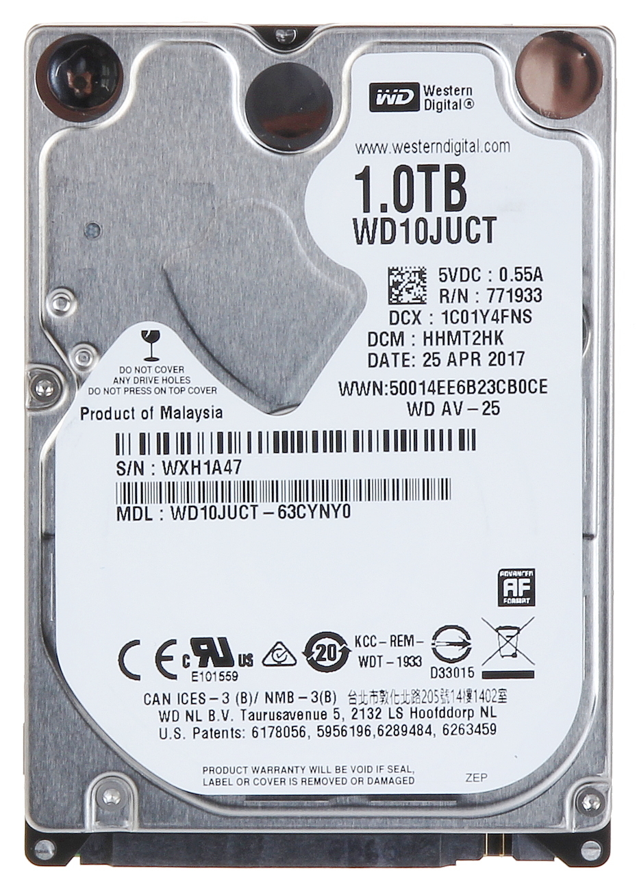 1TB AV 25 2.5 Inch 5400RPM SATA Int HDD