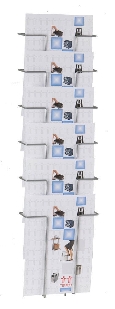 A4 Wall Literature Holder 6 Compartments