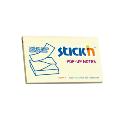 ValX PopUp Sticky Notes 76x127mm YL PK12