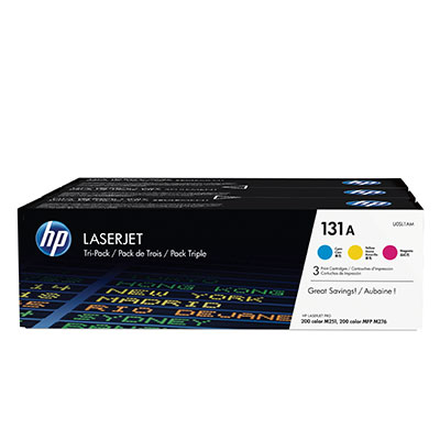 HP U0SL1AM 131A LJET TNR CART CLR PK3CMY