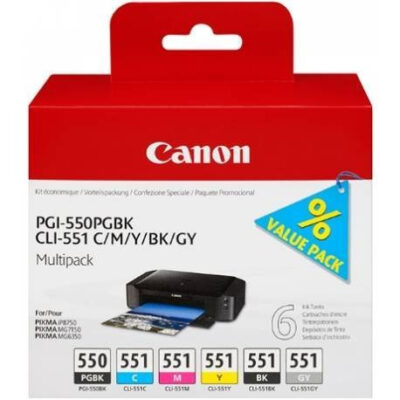 CANON 6496B005 PGI550PGBK/CLI551 6 COL
