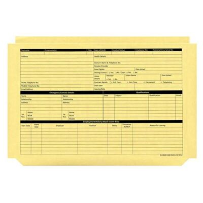 Personnel Wallet 270gsm Yellow PK50