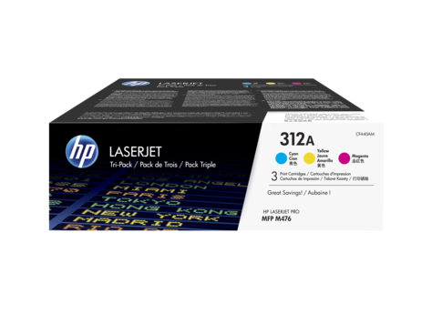 HP CF440A MHP 312A 3 PACK CYM TONER CART