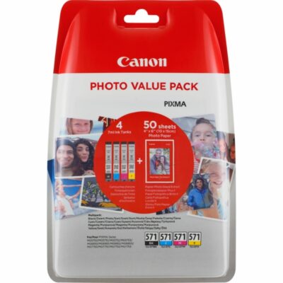 CANON 0386C006 CLI571CMYK PAPE PP501 4X6