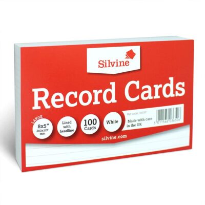 ValueX Record Card 203x127mmRld WT PK100