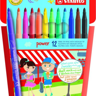 Power X-Long Lasting Felt Pens PK12